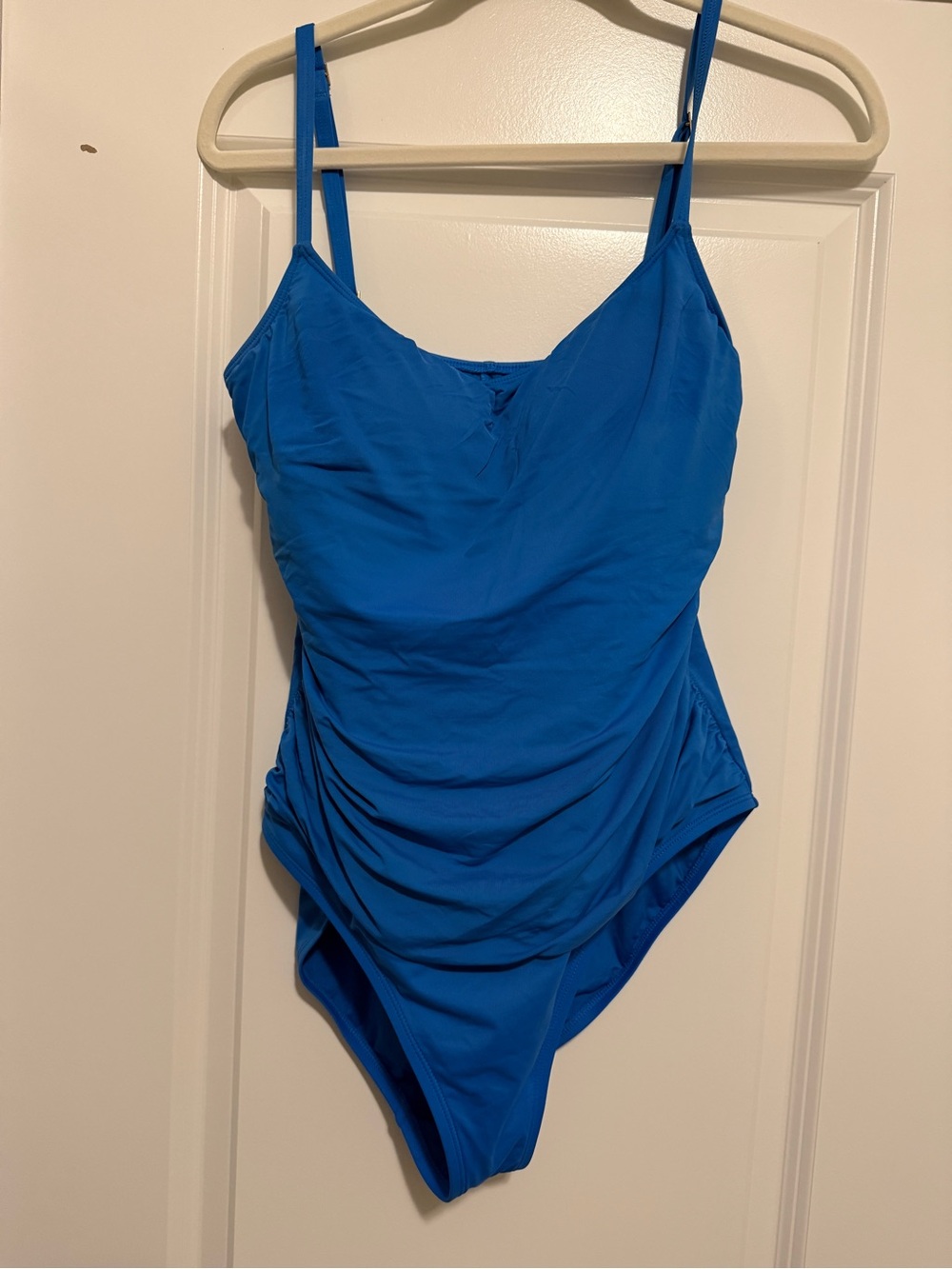 La Blanca Capri Blue 12 Ruched One-Piece Swimsuit